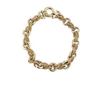 14K Yellow Gold Cable Link Bracelet #24003